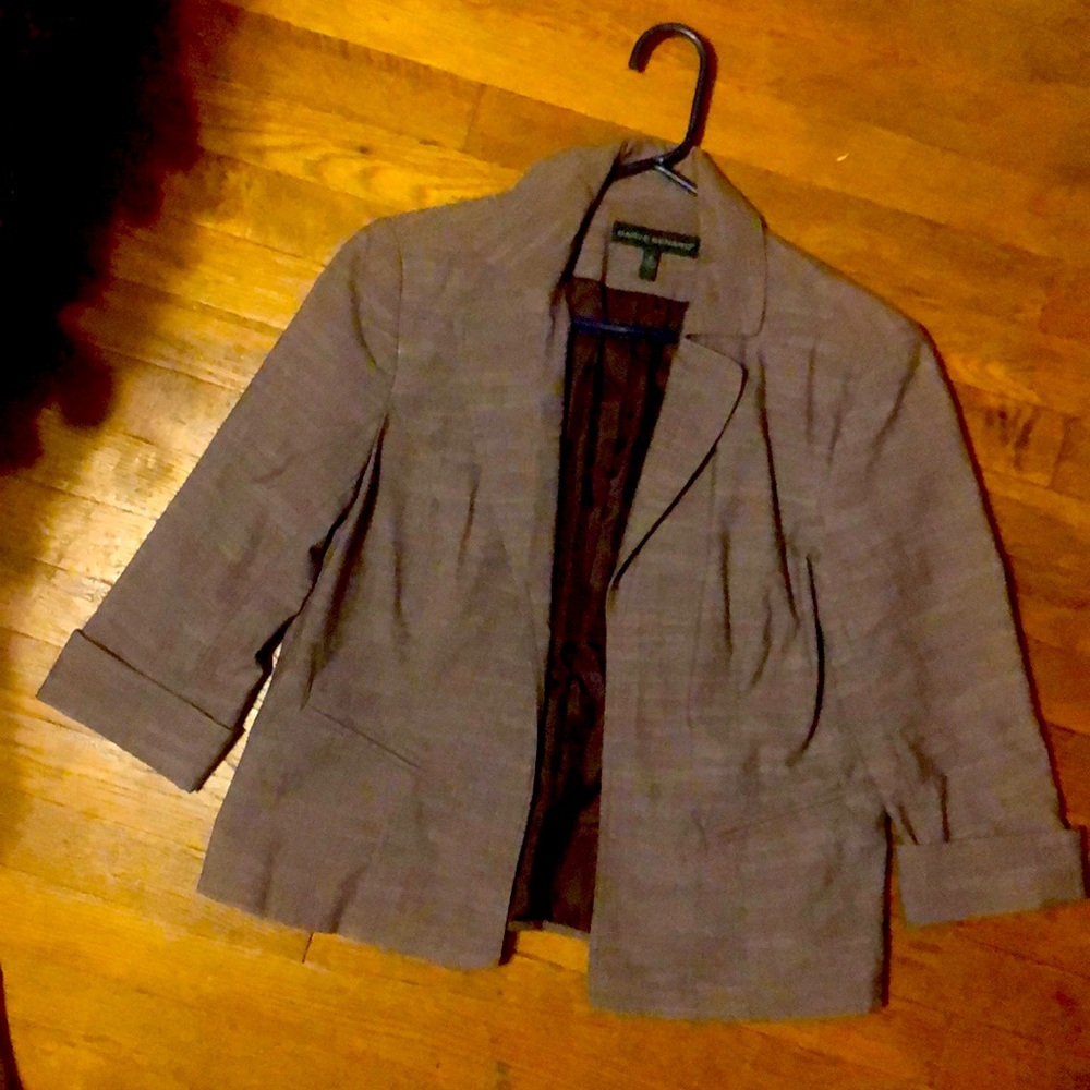Harve Bernard Brown Blazer 3/4 sleeve